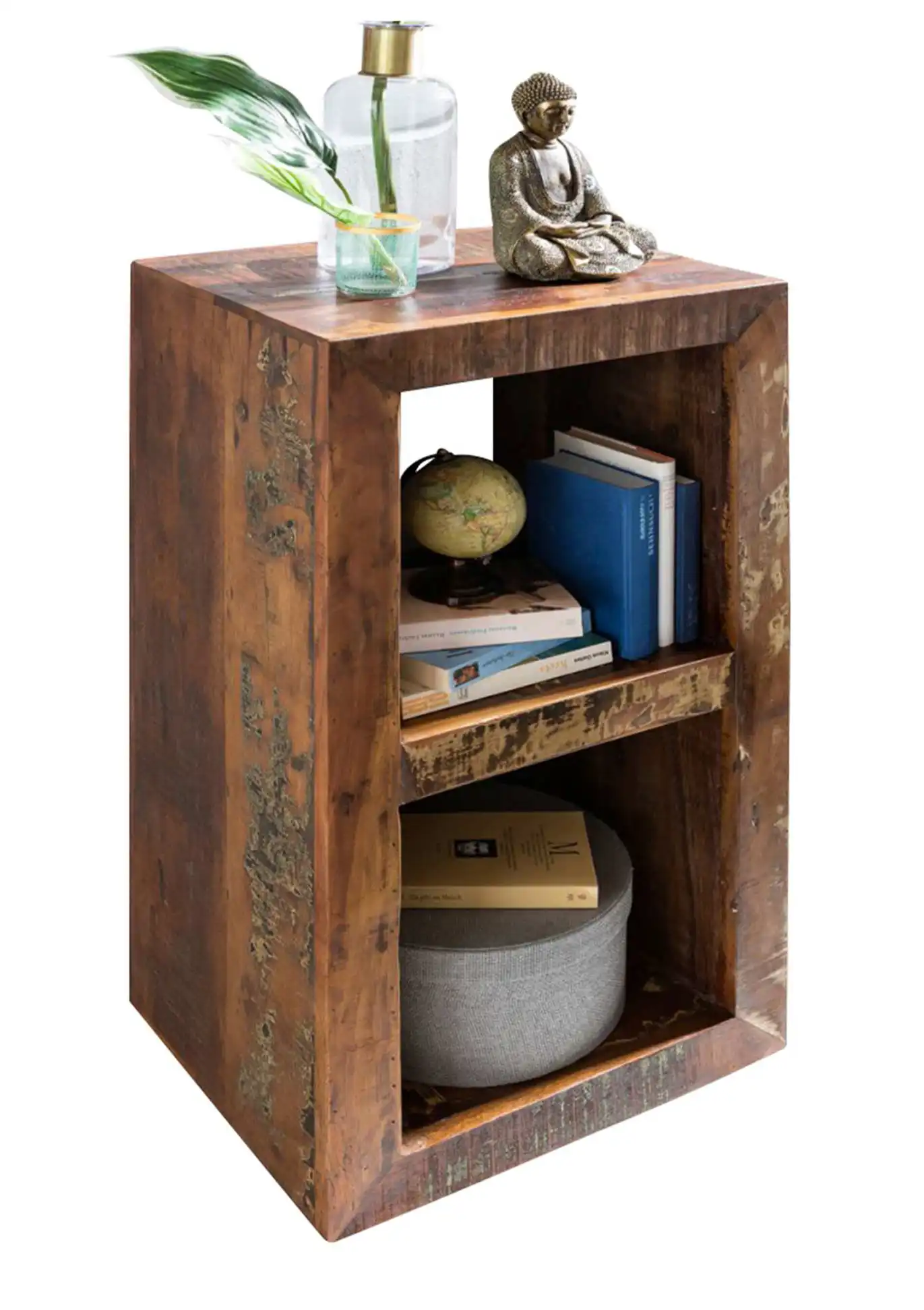 Reclaimed Wood Hollow Side Table - popular handicrafts